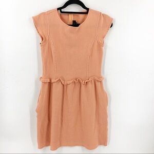 St. John Wool Cap Sleeve Dress Salmon Size 4